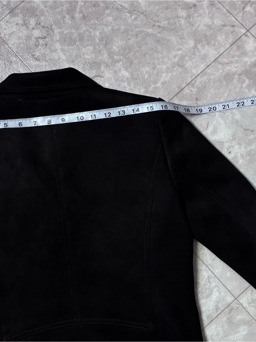 WHBM Vegan Ultra Suede Black Moto Jacket Size 6 EUC - Picture 11 of 15